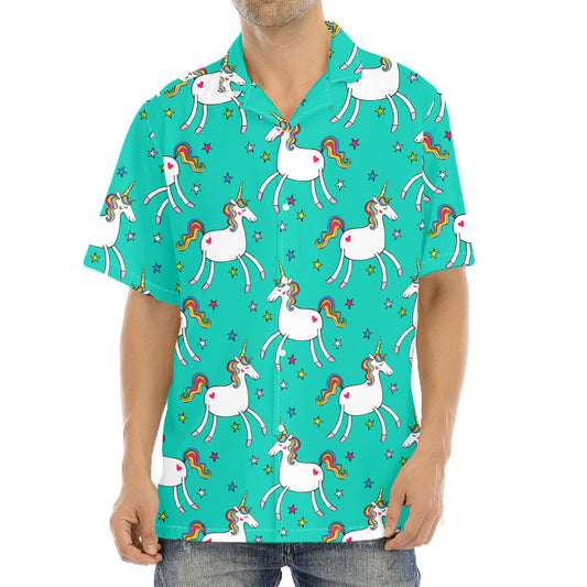 Doodle Unicorn Pattern Print Aloha Shirt