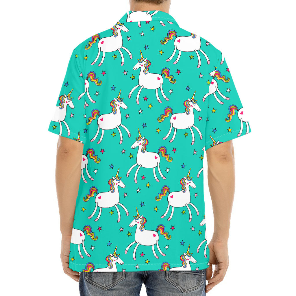 Doodle Unicorn Pattern Print Aloha Shirt