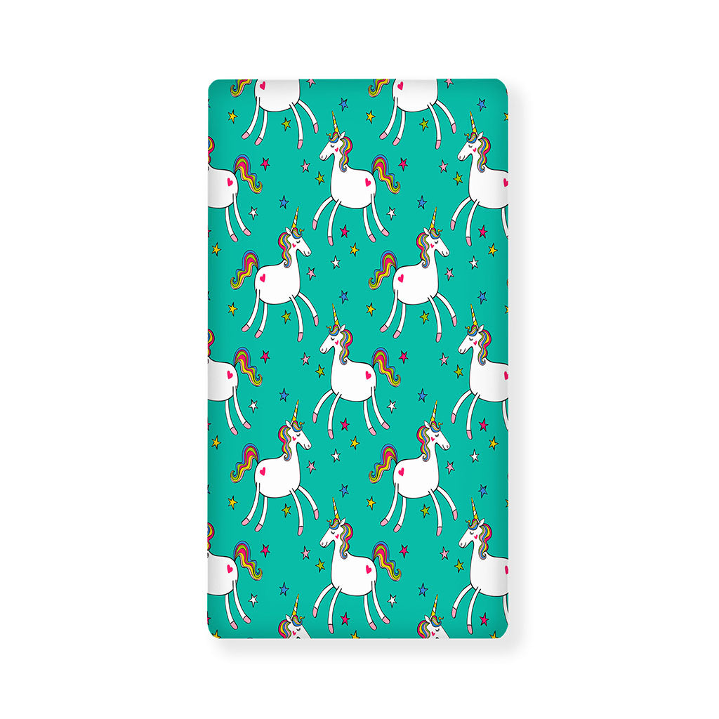 Doodle Unicorn Pattern Print Baby Crib Sheet