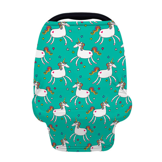 Doodle Unicorn Pattern Print Baby Seat Cover