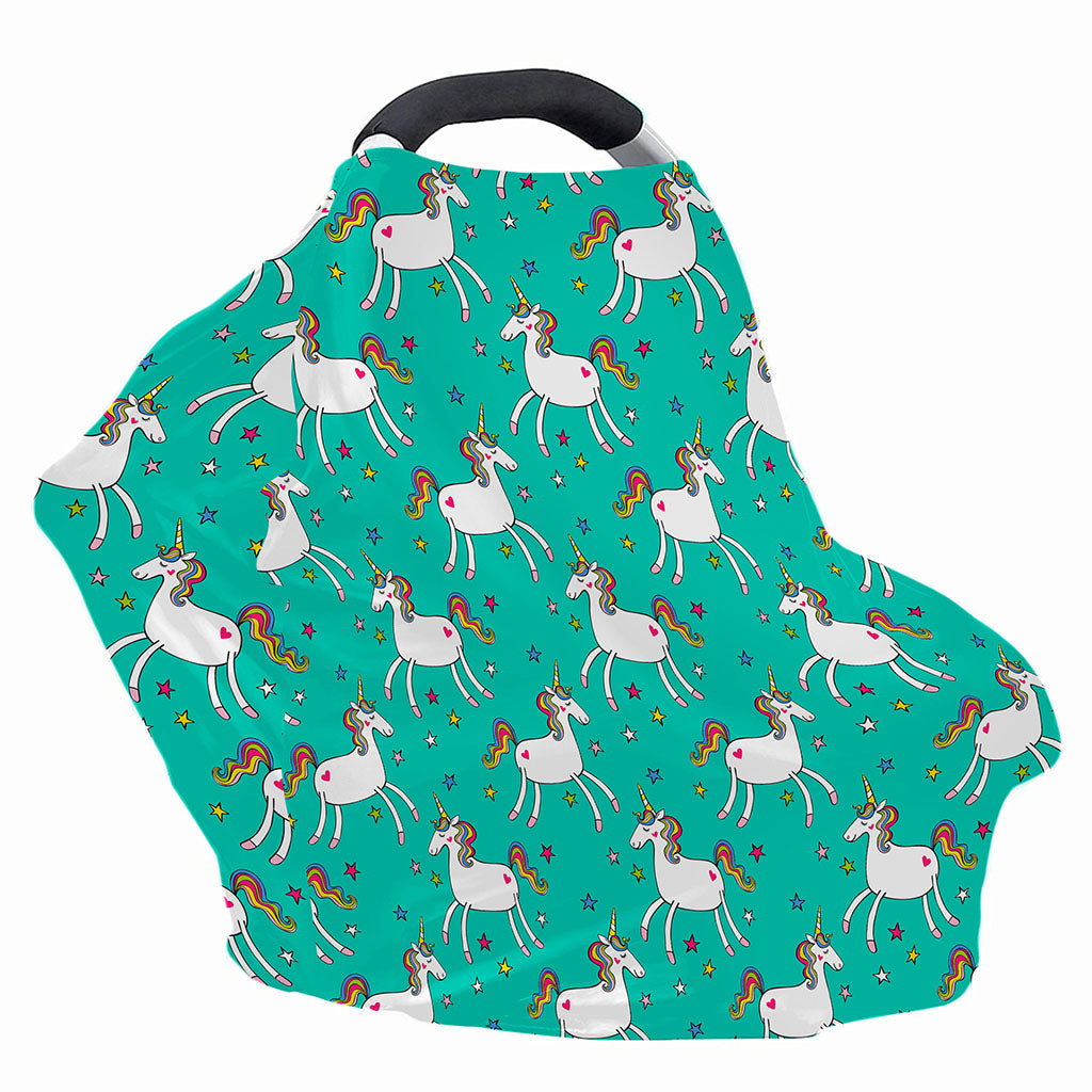 Doodle Unicorn Pattern Print Baby Seat Cover