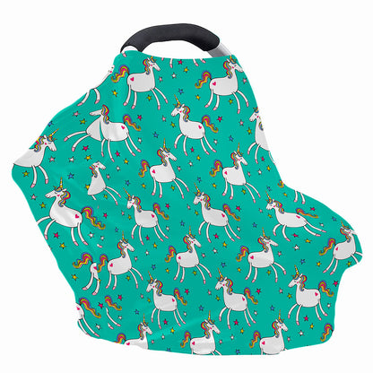 Doodle Unicorn Pattern Print Baby Seat Cover