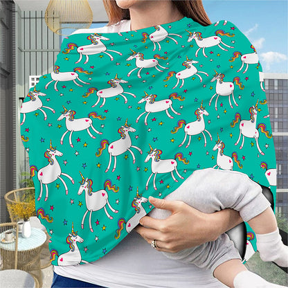 Doodle Unicorn Pattern Print Baby Seat Cover