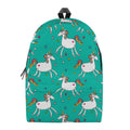 Doodle Unicorn Pattern Print School Backpack