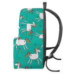 Doodle Unicorn Pattern Print Backpack