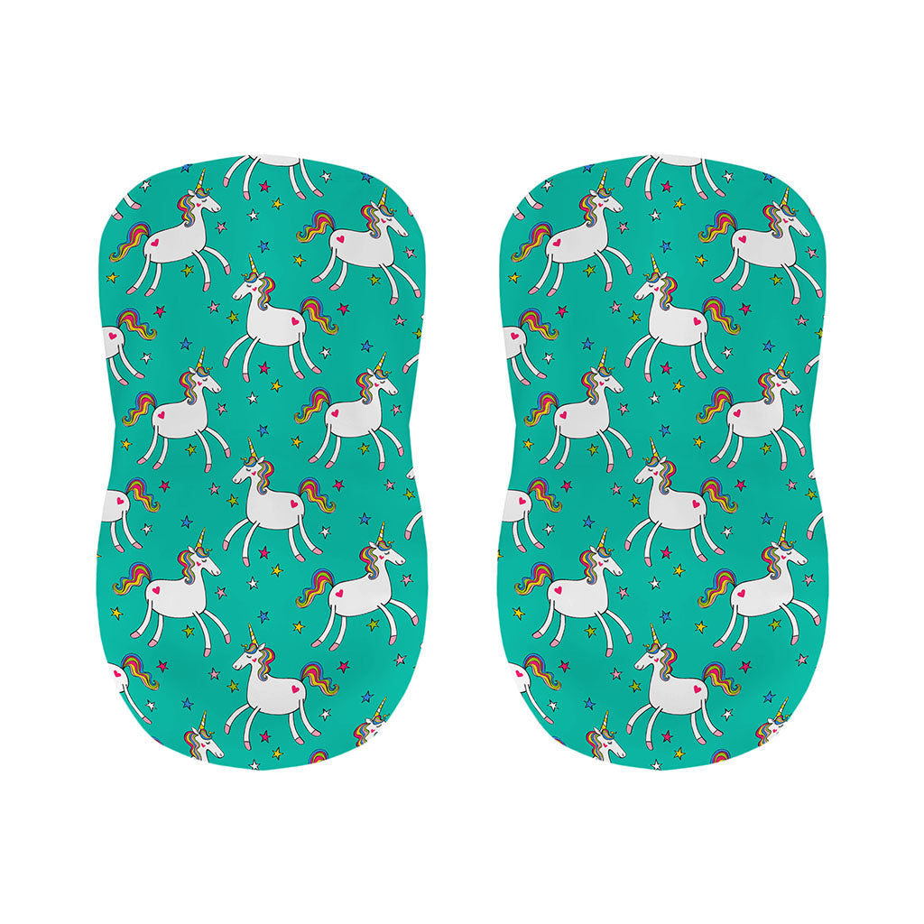 Doodle Unicorn Pattern Print Bar Stool Covers