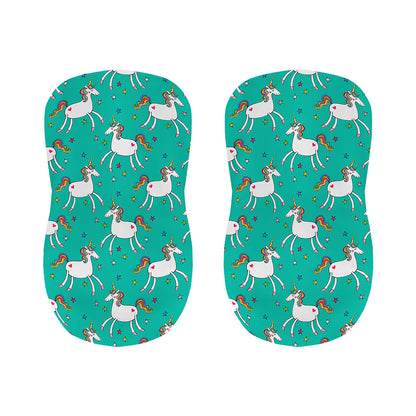 Doodle Unicorn Pattern Print Bar Stool Covers