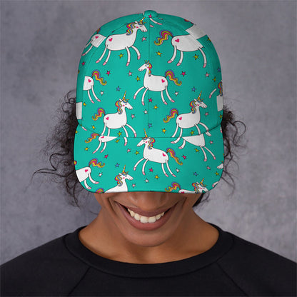 Doodle Unicorn Pattern Print Baseball Cap