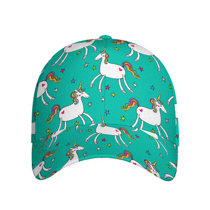 Doodle Unicorn Pattern Print Baseball Cap
