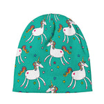 Doodle Unicorn Pattern Print Beanie