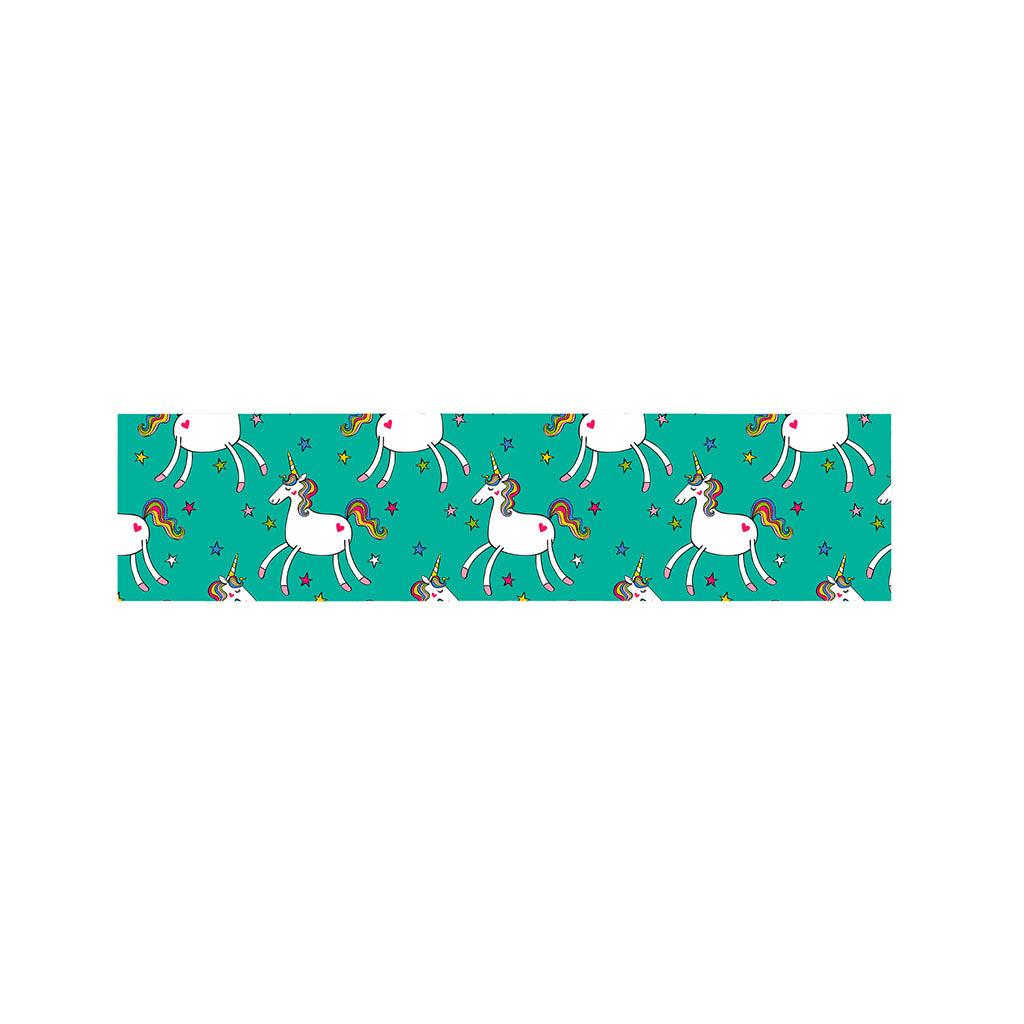 Doodle Unicorn Pattern Print Bed Runner