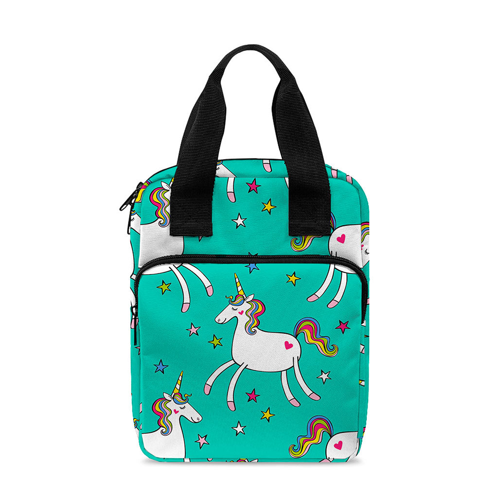Doodle Unicorn Pattern Print Bible Tote Bag