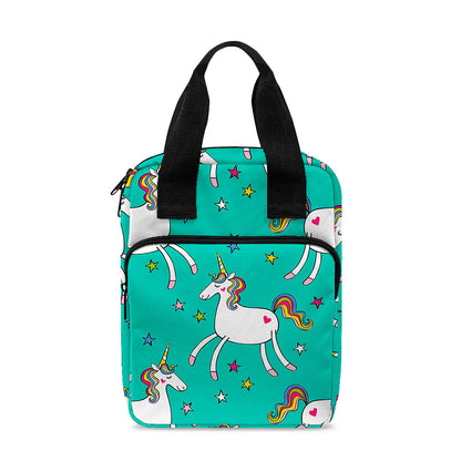 Doodle Unicorn Pattern Print Bible Tote Bag