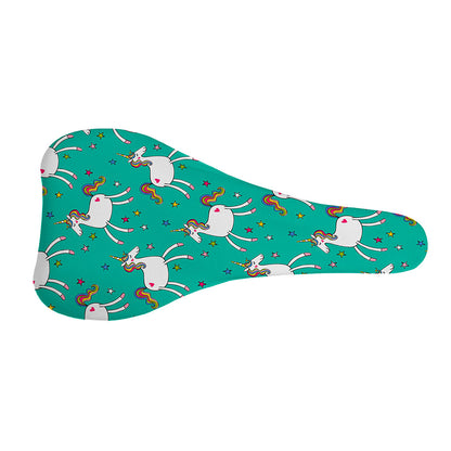 Doodle Unicorn Pattern Print Bicycle Seat Cover