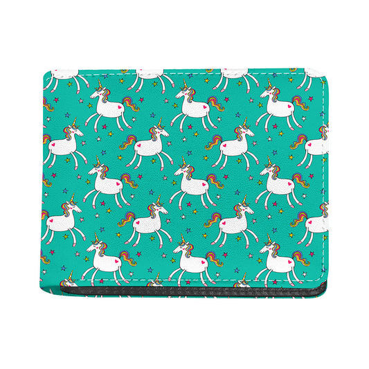 Doodle Unicorn Pattern Print Bifold Wallet
