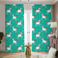 Doodle Unicorn Pattern Print Dimout Pencil Pleat Curtains