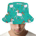 Doodle Unicorn Pattern Print Bucket Hat