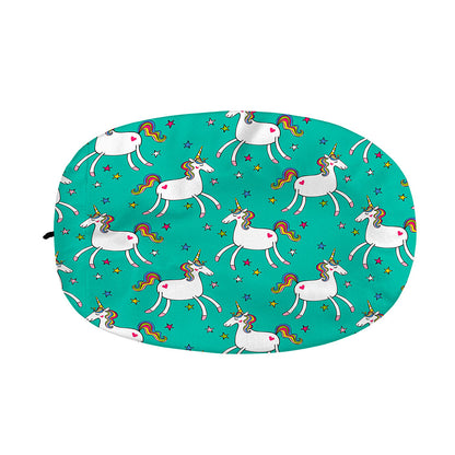 Doodle Unicorn Pattern Print Car Side Mirror Covers
