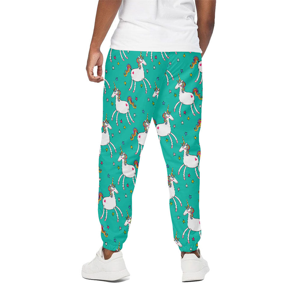 Doodle Unicorn Pattern Print Cotton Pants