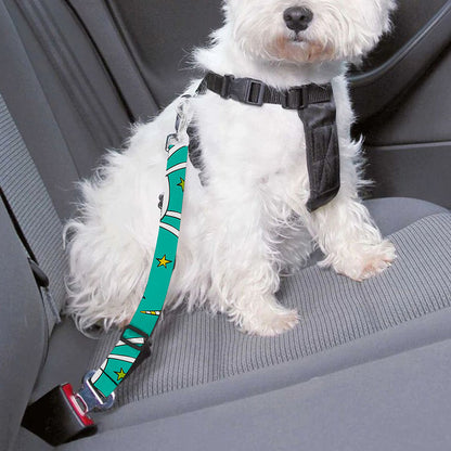 Doodle Unicorn Pattern Print Dog Seat Belt