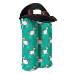 Doodle Unicorn Pattern Print Double Neoprene Wine Tote