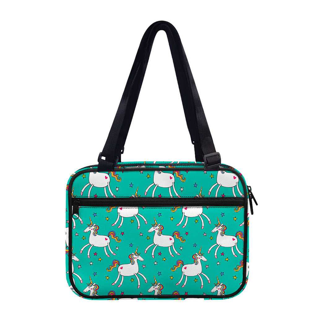 Doodle Unicorn Pattern Print Double Strap Bible Bag