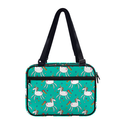 Doodle Unicorn Pattern Print Double Strap Bible Bag