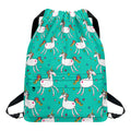 Doodle Unicorn Pattern Print Drawstring Backpack