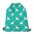 Doodle Unicorn Pattern Print Drawstring Bag