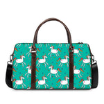 Doodle Unicorn Pattern Print Duffle Bag
