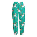 Doodle Unicorn Pattern Print Fleece Lined Knit Pants