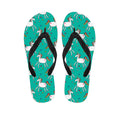 Doodle Unicorn Pattern Print Flip Flops