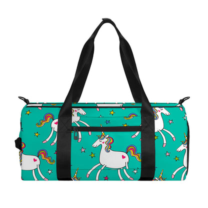 Doodle Unicorn Pattern Print Gym Bag