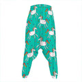 Doodle Unicorn Pattern Print Hammer Pants