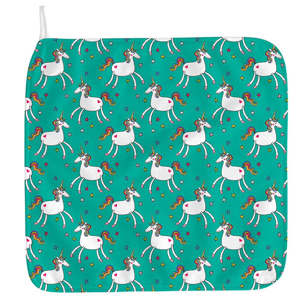 Doodle Unicorn Pattern Print Hand Towel