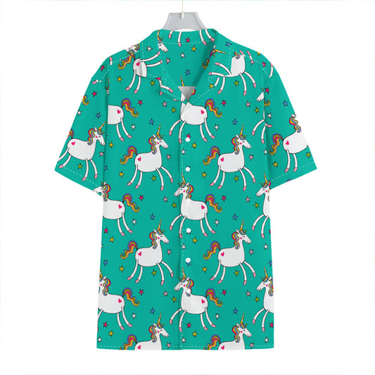 Doodle Unicorn Pattern Print Hawaiian Shirt