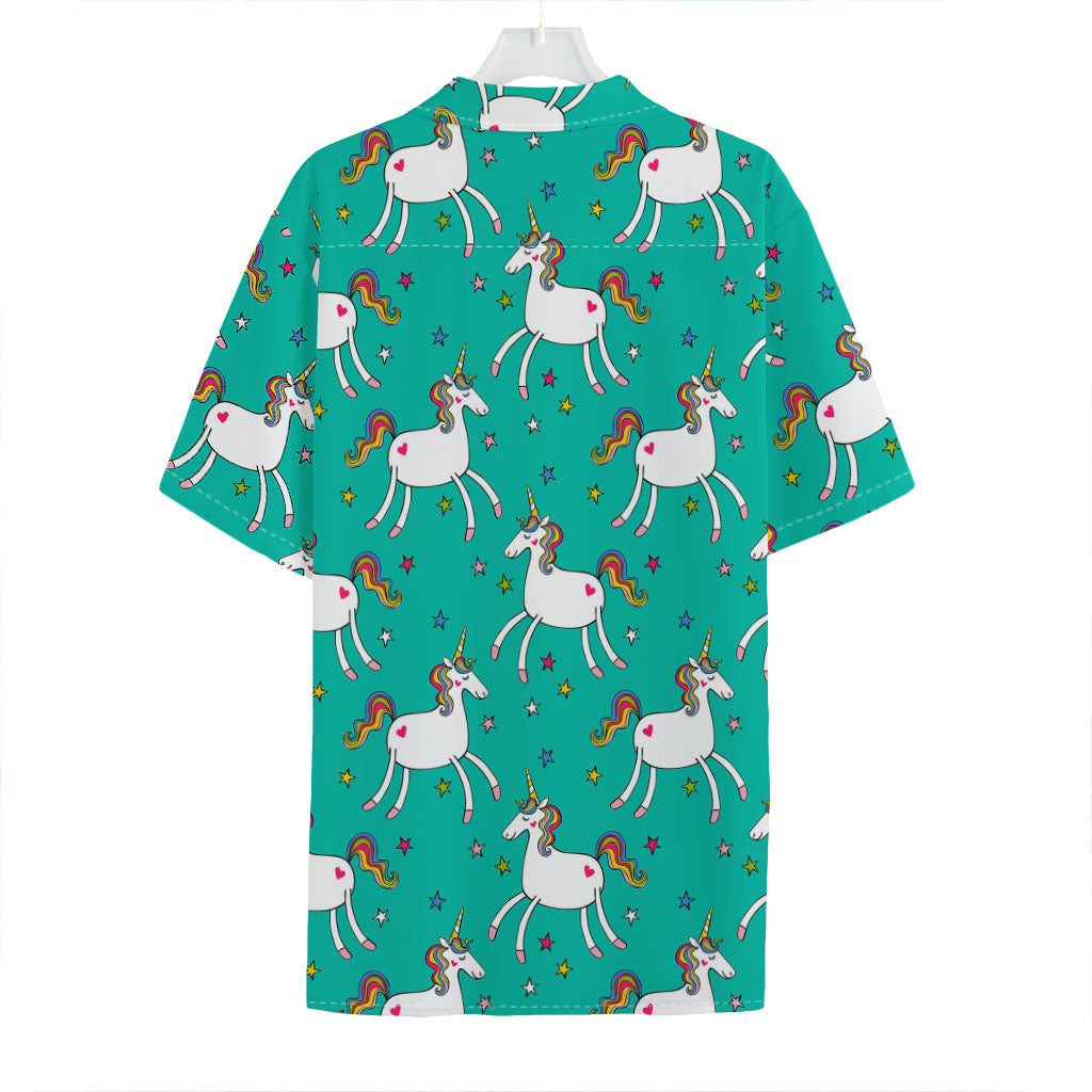Doodle Unicorn Pattern Print Hawaiian Shirt