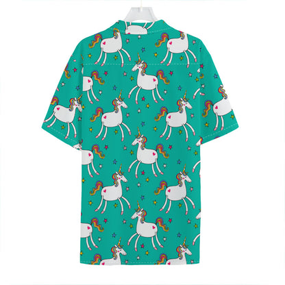 Doodle Unicorn Pattern Print Hawaiian Shirt