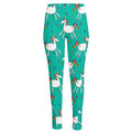 Doodle Unicorn Pattern Print High-Waisted Pocket Leggings