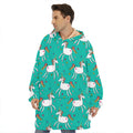 Doodle Unicorn Pattern Print Hoodie Blanket