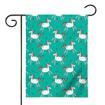 Doodle Unicorn Pattern Print House Flag