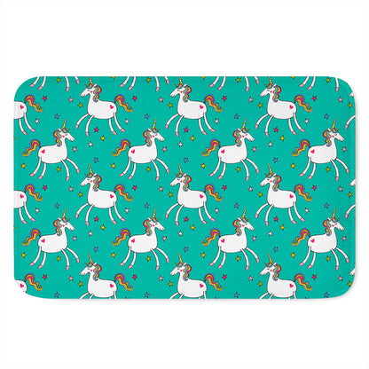 Doodle Unicorn Pattern Print Indoor Door Mat