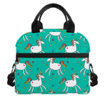Doodle Unicorn Pattern Print Insulated Lunch Bag