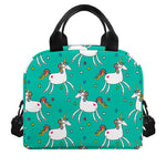 Doodle Unicorn Pattern Print Insulated Lunch Bag