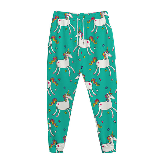 Doodle Unicorn Pattern Print Jogger Pants