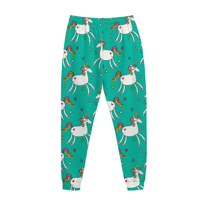 Doodle Unicorn Pattern Print Jogger Pants