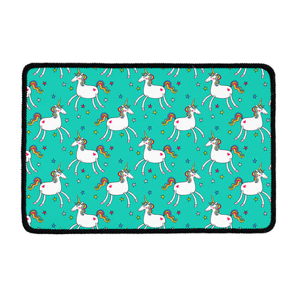 Doodle Unicorn Pattern Print Kitchen Mat