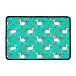 Doodle Unicorn Pattern Print Kitchen Mat
