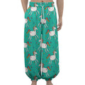 Doodle Unicorn Pattern Print Lantern Pants