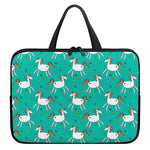 Doodle Unicorn Pattern Print Laptop Sleeve With Handle